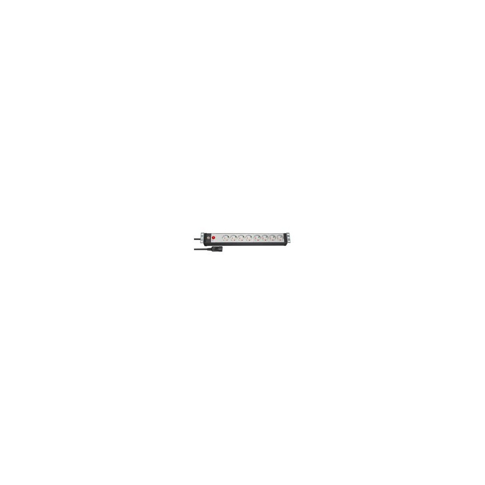 Brennenstuhl 1156057128 - 3 m - 8 presa(e) AC - Interno - Gestito - Nero - 90 mm