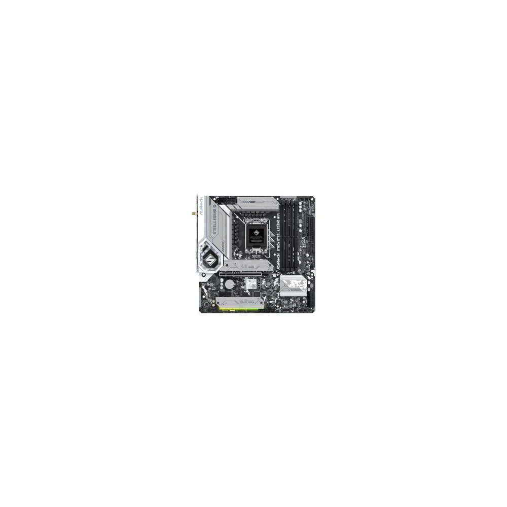 ASRock B760M Steel Legend WiFi - Scheda madre - micro ATX - Presa LGA1700 - Chipset B760 - USB-C 3.2 Gen2, USB 3.2 Gen 2, USB 3.