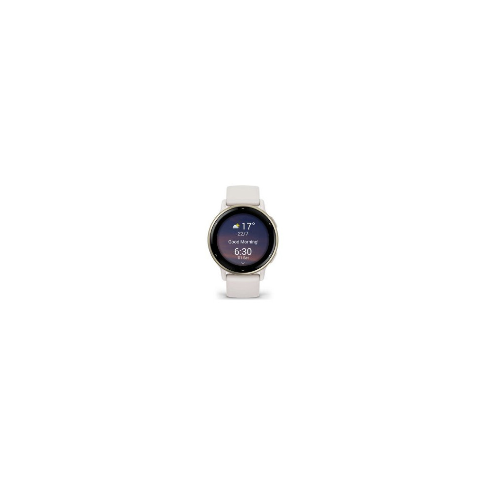 Garmin vívoactive 5 - Ivory - intelligente Uhr mit Band - Silikon - Handgelenkgröße: 125-190 mm - Anzeige 3.04 cm (1.2″)
