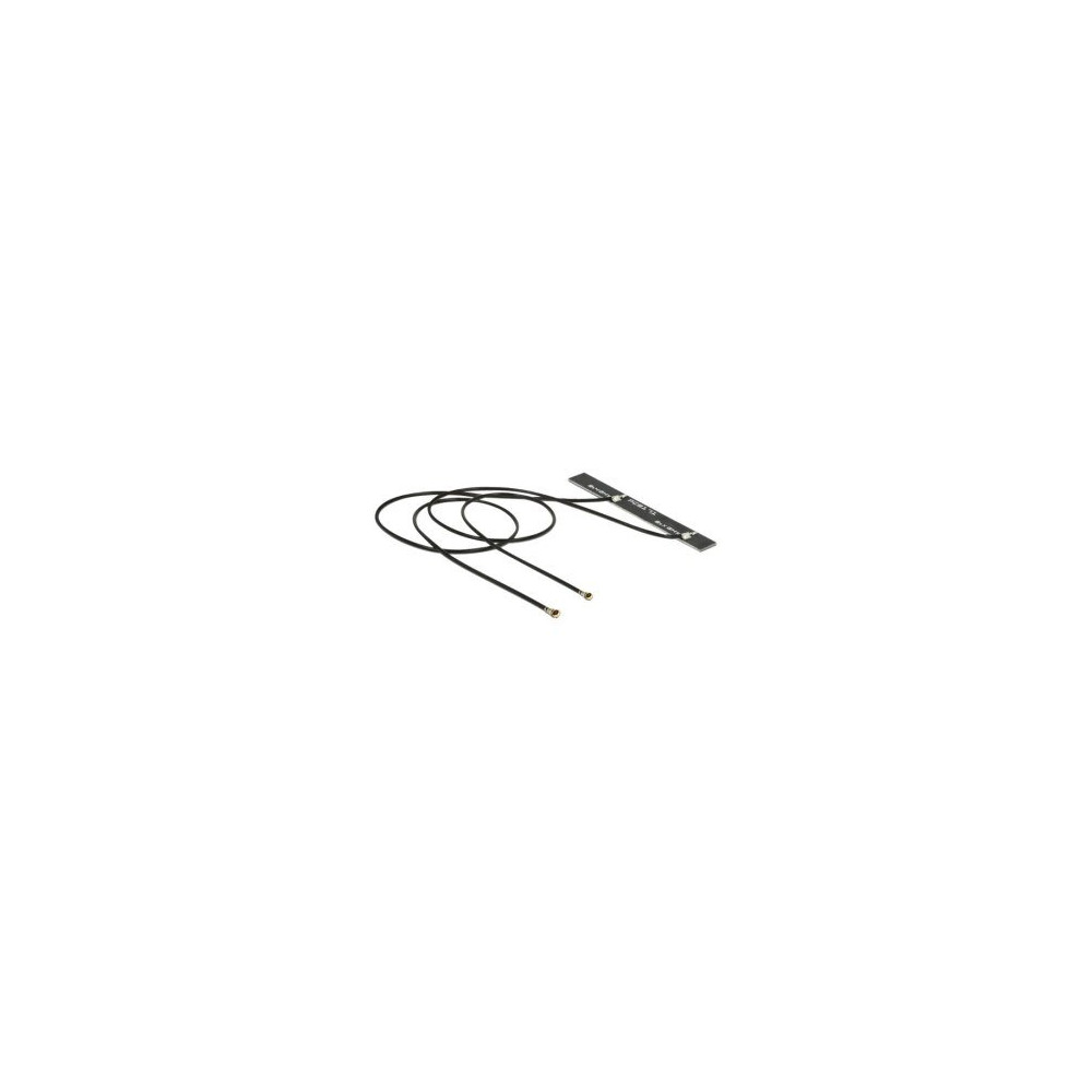 DeLOCK WLAN Twin Antenna - Antenna - Wi-Fi - 5 dBi - Nero