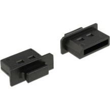 Delock Dust Cover for Displayport - Schutzumschlag - Schwarz (Packung mit 10)