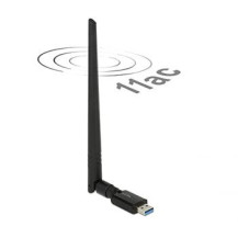 DeLock USB 3.0 Dual Band WLAN ac/a/b/g/n Stick - Adattatore di rete - USB 3.0 - 802.11ac - Nero