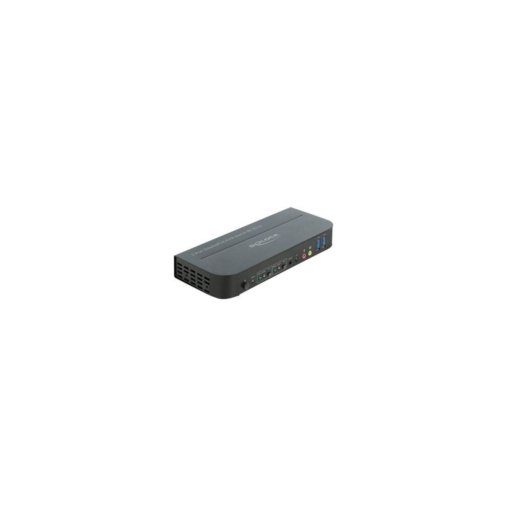 DeLOCK DisplayPort 1.4 KVM Switch 8K 30 Hz with USB 3.0 and Audio - KVM-/Audio-/USB-Switch - 2 x KVM/Audio/USB - 1 utente locale