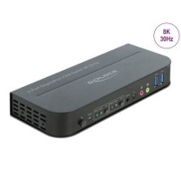 DeLOCK DisplayPort 1.4 KVM Switch 8K 30 Hz with USB 3.0 and Audio - KVM-/Audio-/USB-Switch - 2 x KVM/Audio/USB - 1 utente locale