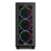Sharkoon RGB Hex - Mid tower - ATX - Pannello laterale con finestra (vetro temperato)