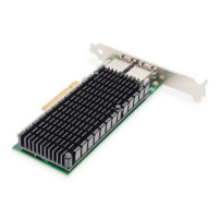 DIGITUS Scheda di rete Ethernet a 10 Gigabit a 2 porte, RJ45, PCI Express, chipset Intel