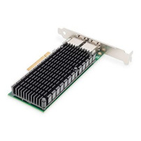 DIGITUS Scheda di rete Ethernet a 10 Gigabit a 2 porte, RJ45, PCI Express, chipset Intel