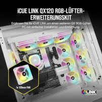 Corsair iCUE LINK QX120 RGB - Ventola per case - con sensore di temperatura