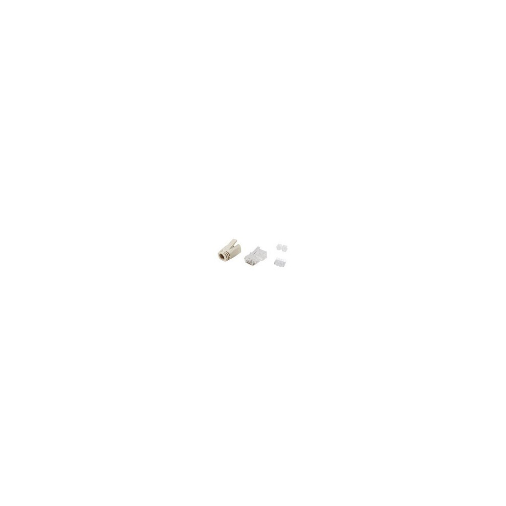 Set di connettori RJ45 Cat.6A Equip - 100 pezzi per confezione - RJ-45 - Trasparente - Bianco - Cat6a - Oro - 4 g - 48 mm