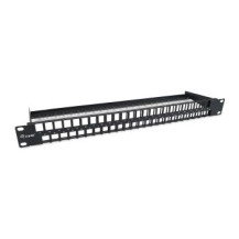 Pannello patch non schermato Cat.6 Keystone da 48 porte Equip - Nero - RJ-45 - Cat6 - Nero - Acciaio - 1U - 482,6 mm