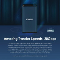 Transcend ESD410C - SSD - crittografato - 1 TB - esterno (portatile)
