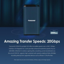 Transcend ESD410C - SSD - crittografato - 4 TB - esterno (portatile)