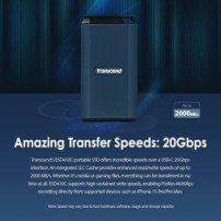 Transcend ESD410C - SSD - crittografato - 4 TB - esterno (portatile)