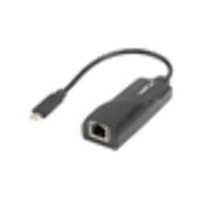 Lanberg NC-1000-02 - USB tipo C - RJ-45 - Nero - 1 pezzo(i) - 0,15 m