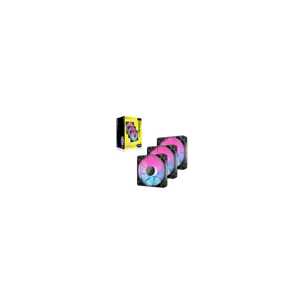 Corsair iCUE Link RX120 RGB Triple Starter Kit - Ventola per case - 120 mm - Nero (confezione da 3)