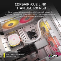 Corsair iCUE Link TITAN 360 RX RGB - Sistema di raffreddamento a liquido per processore - Dimensioni del dissipatore: 360 mm - (