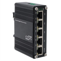 Exsys Switch 5Port Industrie Ethernet PoE 4x10/100/1000Tx 12-48VDC - Switch - 0,1 Gbps