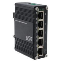 Exsys Switch 5Port Industrie Ethernet PoE 4x10/100/1000Tx 12-48VDC - Switch - 0,1 Gbps