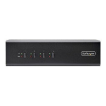 StarTech.com Switch KVM DisplayPort a 4 porte e doppio monitor, 4K 60Hz, 2 porte hub USB 5 Gbps, 2 porte USB 2.0 HID, commutazio