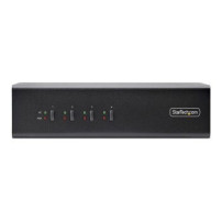 StarTech.com Switch KVM DisplayPort a 4 porte e doppio monitor, 4K 60Hz, 2 porte hub USB 5 Gbps, 2 porte USB 2.0 HID, commutazio