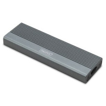 DIGITUS Alloggiamento per disco rigido USB M.2, SSD, esterno, NVMe, 10 Gbps, USB 3.1 Gen2, alluminio, senza attrezzi