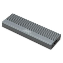 DIGITUS Alloggiamento per disco rigido USB M.2, SSD, esterno, NVMe, 10 Gbps, USB 3.1 Gen2, alluminio, senza attrezzi