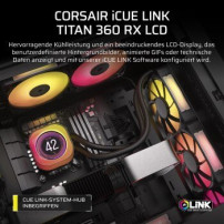 Corsair iCUE Link TITAN 360 RX LCD - Sistema di raffreddamento a liquido per processore - Dimensioni del dissipatore: 360 mm - (