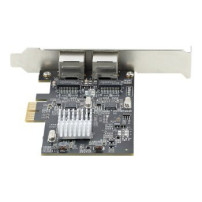 StarTech.com Scheda di rete PCIe NBASE-T a 2 porte da 2,5 Gbps, Intel I225-V, Scheda di rete per computer a doppia porta, NIC mu