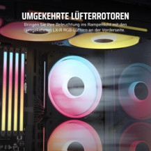 Corsair iCUE Link LX120-R RGB - Ventola per case - Pale della ventola invertite - 120 mm - Nero (confezione da 3)