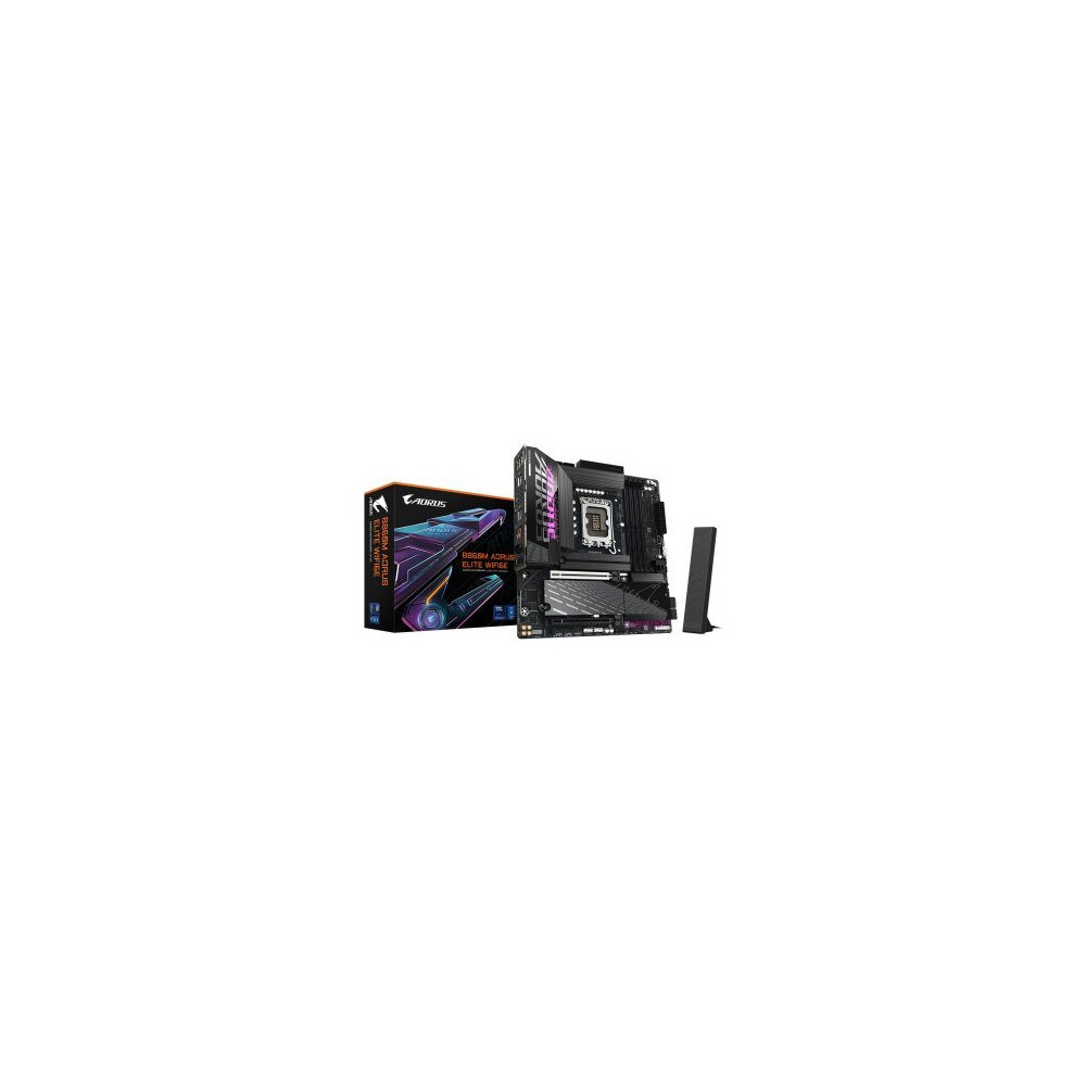 Gigabyte AORUS B860M ELITE WIFI6E - Scheda madre - micro ATX - Socket LGA1851 - Chipset AMD B850 - USB-C 3.2 Gen 1, USB 3.2 Gen