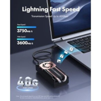 GrauGear Alloggiamento esterno M.2 NVMe SSD con Ventola