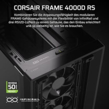Corsair FRAME 4000D RS - Midi-tower gaming - E-ATX - Pannello laterale con finestra (vetro temperato)