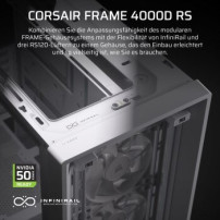 Corsair FRAME 4000D RS - Midi-tower gaming - E-ATX - Pannello laterale con finestra (vetro temperato)