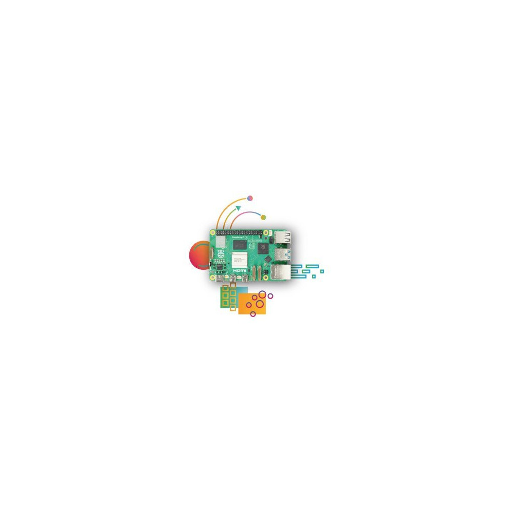 Scheda Raspberry Pi Pi 5 Modello B 8 GB RAM - Custodia - Bluetooth 5