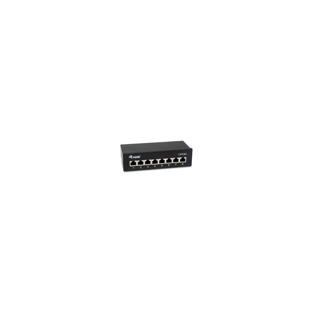 Pannello patch Equip 8x RJ45 Cat6A FTP 1U Premium nero - Pannello patch