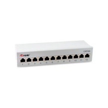 Pannello patch Equip 12x RJ45 Cat6A FTP 1U Premium grigio chiaro - Pannello patch