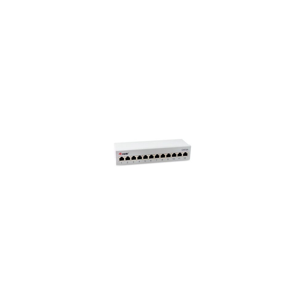 Pannello patch Equip 12x RJ45 Cat6A FTP 1U Premium grigio chiaro - Pannello patch