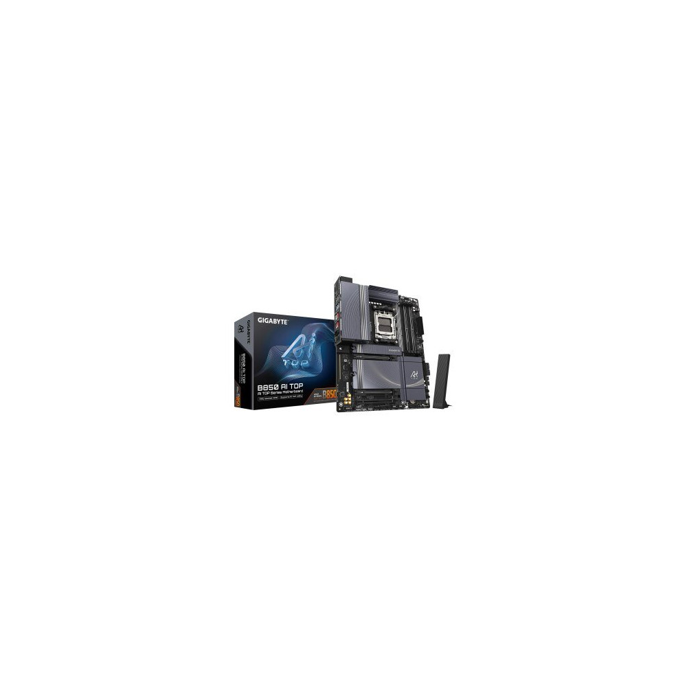 Gigabyte B850 AI TOP - Scheda madre - ATX - Socket AM5 - Chipset AMD B850 - USB-C 3.2 Gen 2x2, USB 3.2 Gen 2, USB 3.2 Gen 1 - Wi