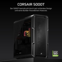 Corsair 5000T - Mid tower Gaming - E-ATX - Pannello laterale con finestra (vetro temperato)