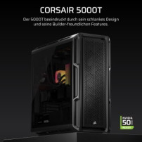 Corsair 5000T - Mid tower Gaming - E-ATX - Pannello laterale con finestra (vetro temperato)