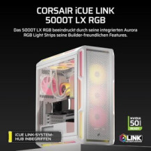 Corsair iCUE LINK 5000T LX RGB - Mid tower Gaming - E-ATX - Pannello laterale con finestra (vetro temperato)