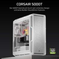 Corsair 5000T - Mid tower - E-ATX - Pannello laterale con finestra (vetro temperato)