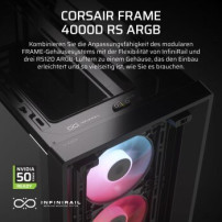 Corsair FRAME 4000D RS ARGB - Midi-Tower Gaming - E-ATX - Pannello laterale con finestra (vetro temperato)