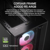 Corsair FRAME 4000D RS ARGB - Midi-Tower Gaming - E-ATX - Pannello laterale con finestra (vetro temperato)