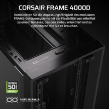 Corsair FRAME 4000D - Mid tower - E-ATX - Pannello laterale con finestra (vetro temperato)