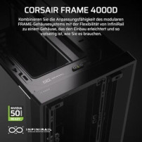 Corsair FRAME 4000D - Mid tower - E-ATX - Pannello laterale con finestra (vetro temperato)