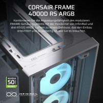 Corsair FRAME 4000D RS ARGB - Midi-Tower Gaming - E-ATX - Pannello laterale con finestra (vetro temperato)