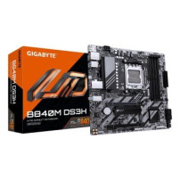 GIGABYTE B840M DS3H Scheda madre - CPU AMD Ryzen 9000, VRM a 8+2+2 fasi, fino a 8200 MHz DDR5, 2xPCIe 4.0 M.2, LAN