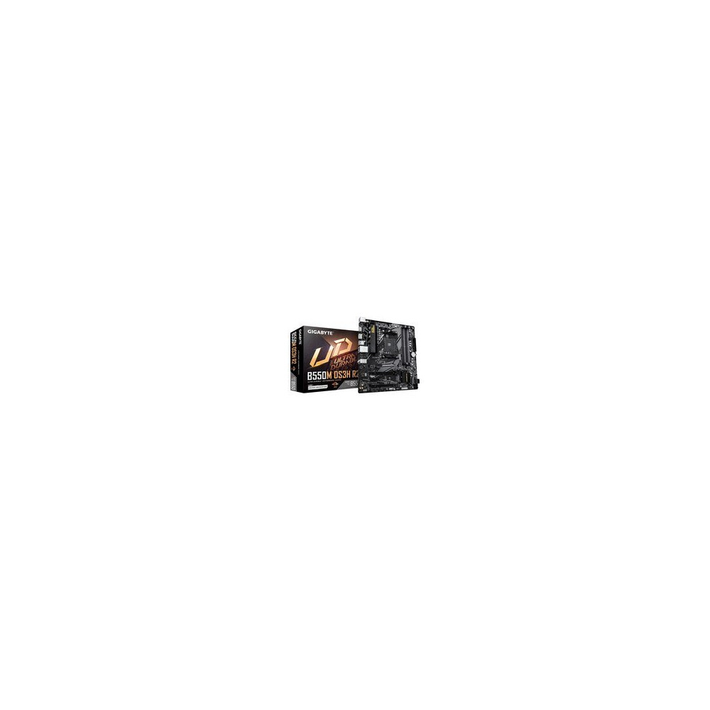 GIGABYTE B550M DS3H R2 Scheda madre - CPU AMD Ryzen 5000, VRM a 5+3 fasi, fino a 4733 MHz DDR4 (O.C.), 1x M.2 PCIe 4.0 +