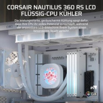 Corsair Nautilus 360 LCD Liquid CPU Cooler - White